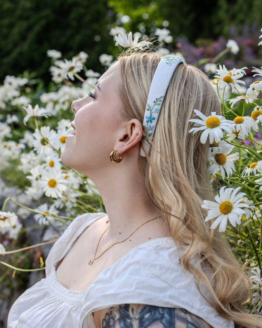hand embroidered hairband