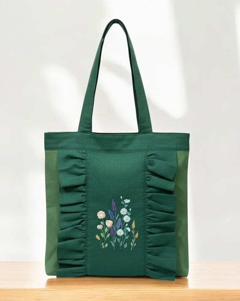 Spring field tote bag